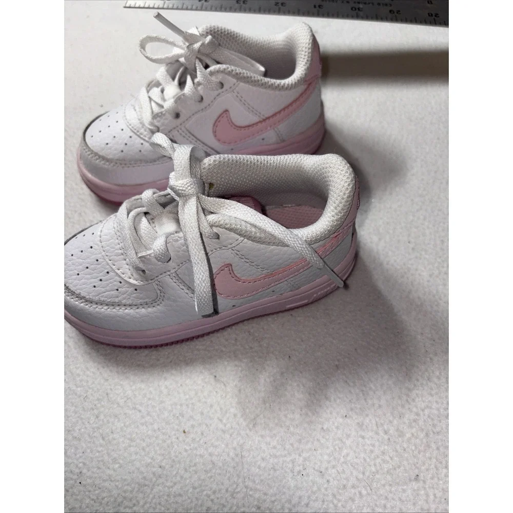 Nike Air Force 1 Baby shoes White and Pink 6 C